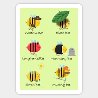 Types of bee Sticker